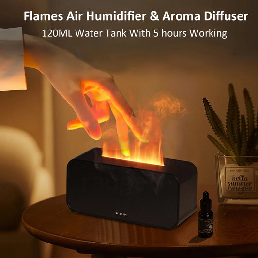 Luft Aroma Luftbefeuchter Diffusor Ätherische Öle Luftbefeuchter Mini Flamme Automatische Duft Diffusor Hause Luftbefeuchter Mit LED-Licht