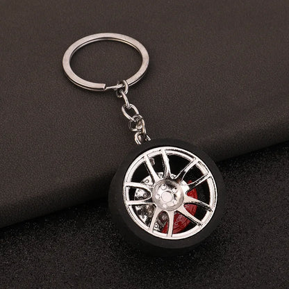 Kreativer Getriebekopf-Schlüsselanhänger, Geschwindigkeitsgetriebe, Schlüsselanhänger für Autoschlüssel, Turbo-Nabe, Bremsscheibe, Anhänger, Stoßdämpfer, Schlüsselhalter, Kettenring