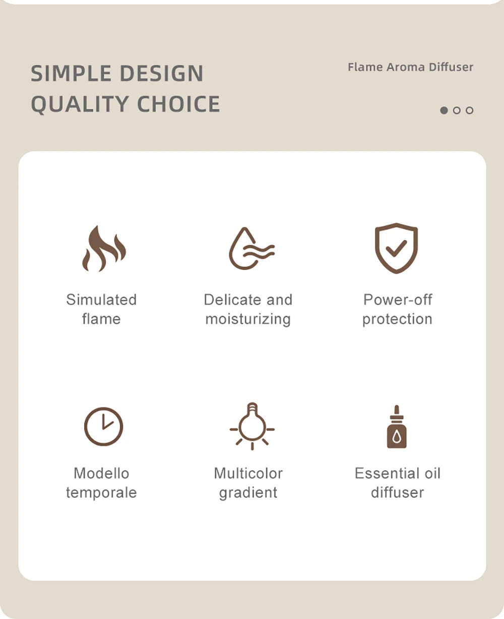 Luft Aroma Luftbefeuchter Diffusor Ätherische Öle Luftbefeuchter Mini Flamme Automatische Duft Diffusor Hause Luftbefeuchter Mit LED-Licht