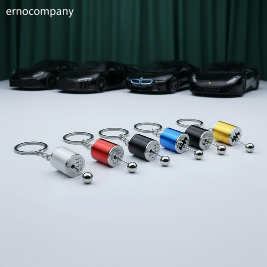 Gangschaltungs-Schlüsselanhänger mit schwarzen Luxusautos